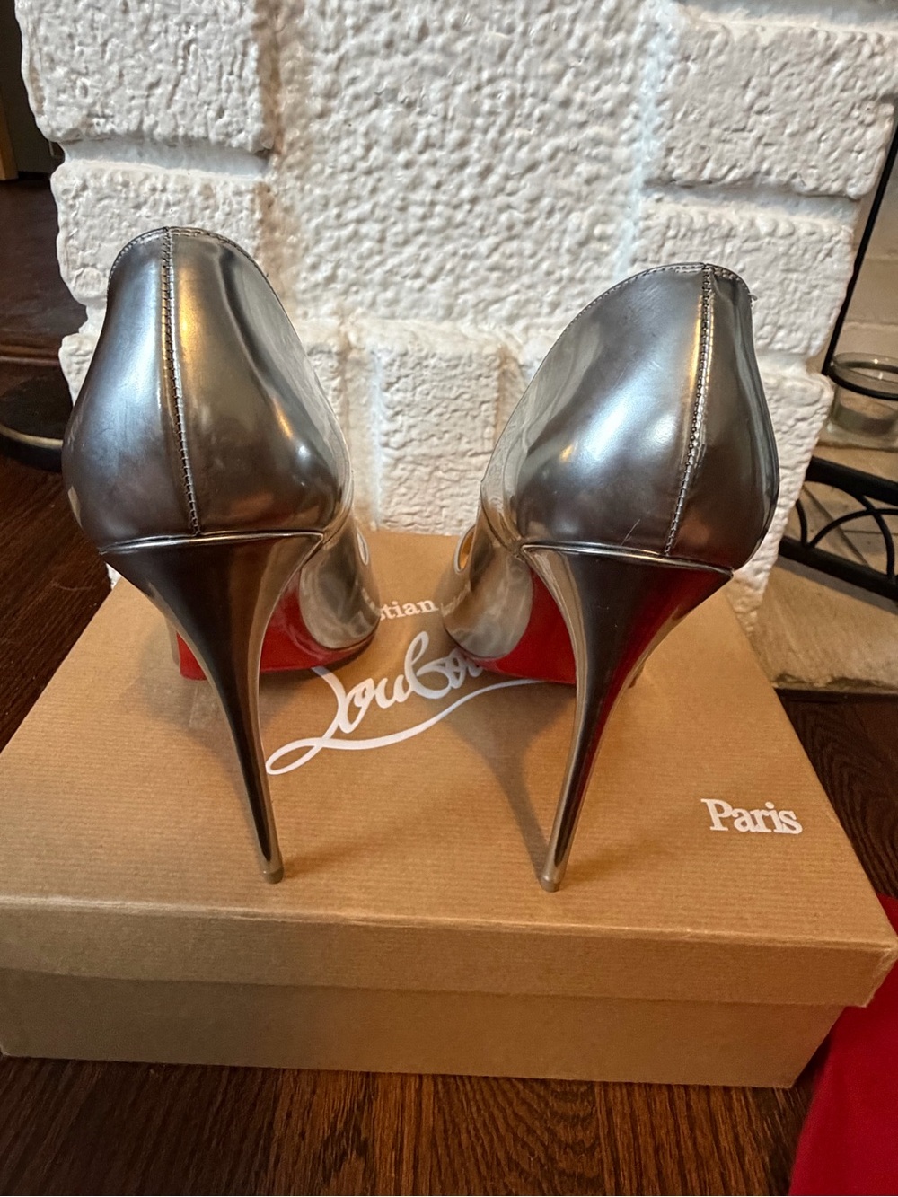 BRAND NEW! Christian Louboutin silver So Kate 120mm pumps. Size: EU 39/ US 9. - Picture 3 of 10